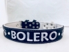 Lederhalsband mit Name und Swarovski 01