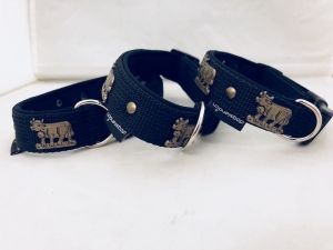 Appenzell Hundehalsband Schwarz Altmessing